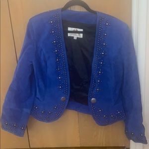Vintage blue suede jacket